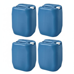 Kit Com 4 Unidades Bombona/Tambor Plástico 50 Litros Tampa Fixa Azul - Nova