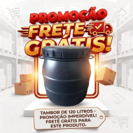 Bombona 120 Litros Tampa de rosca Preta - Nova Frete Grátis