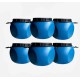 Kit com 6 Unidades Bombona 30 Litros Tampa de rosca Azul - Nova