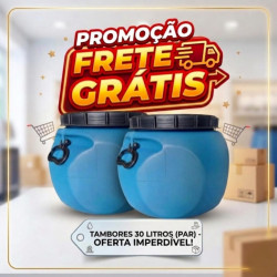 Kit Bombona 30 Litros Tampa de rosca - Nova Frete Grátis